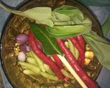 Foto langkah ke 1 dari resep Gulai Telur feat daun singkong.