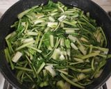 A picture of step 1 of Calzones with Wild Dandelion Greens, Black Olives, and Almonds.