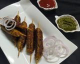 A picture of step 6 of Veggies seekh kabab.
