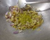 A picture of step 4 of Aachari karela.