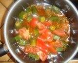 A picture of step 10 of Persian Okra stew with beef.