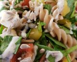 A picture of step 5 of My Wholemeal fusili Cheese Salad 😉.