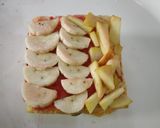 A picture of step 2 of Banana wall bread fruit sandwich.