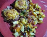 Foto del paso 6 de la receta: Hamburguesas en colchón de cebollas y papas con cheddar