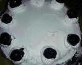 A picture of step 3 of Black forest cake (my style).