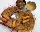 A picture of step 6 of Multi grain bathua lachha paratha.