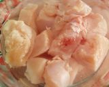 A picture of step 1 of Chicken momo soup.