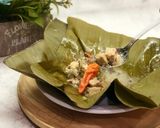 Foto langkah ke 9 dari resep Tunuman Pedo alias Botok Ikan asin.