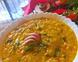 A picture of step 4 of Kathiyawadi masala khichadi.