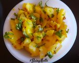 A picture of step 3 of Puri- Bhaji.