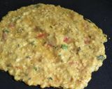 A picture of step 7 of # Monsoon season # Besan gobhi cheela.