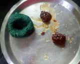 A picture of step 6 of Tricolor Nariyal Ladoo with Gulkand Stuffing.