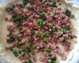 A picture of step 3 of Torta salata - pancetta, asparagus & pecorino.