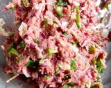 A picture of step 10 of Pink paratha made with soy flour.