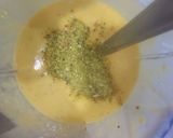 A picture of step 5 of Totapuri mango with sago and chia seeds Milk custard pudding.