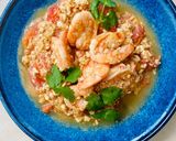 A picture of step 3 of Tomato Prawns with tofu egg stir-fry.
