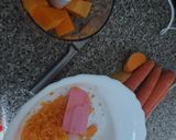 Foto del paso 1 de la receta: Paninis con base de calabaza y zanahoria, con carne y champiñón
