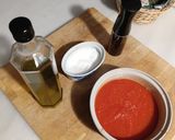 Foto del paso 4 de la receta: Sopaeo de tomate con huevos escalfados y pimiento