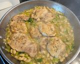 A picture of step 5 of One-Pot Chicken, Leek and Beans.