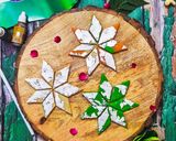 A picture of step 10 of Tiranga Kaaju Burfi.