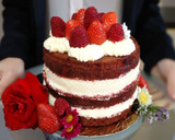 Foto del paso 2 de la receta: Red Velvet Naked cake de coco