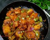 A picture of step 4 of Chilli Paneer.