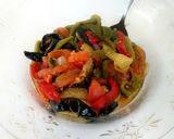 A picture of step 4 of Escalivada (Catalan Roasted Vegetable Salad).