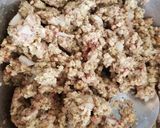 A picture of step 2 of Turkey stuffing with pork sausage meat & Cranberry Sauce 😀.
