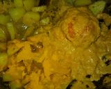 A picture of step 3 of Aloo aur seem ki sabji.