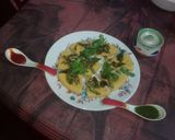 A picture of step 22 of Gujarati dokla a famous snacks.