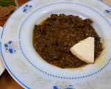 A picture of step 5 of Palak ka saag and ghar ki roti.