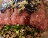 A picture of step 3 of Choy Sum Pork Patty and Rice.
