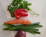 Foto del paso 1 de la receta: Risotto de hongos, vegetales y carne 🥘