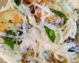Foto del paso 3 de la receta: Espaguetis con salsa Alfredo y berenjena crujiente