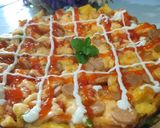 Foto langkah ke 8 dari resep Pizza teflon roti tawar🍕.