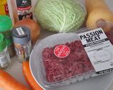 Foto del paso 1 de la receta: Calabaza rellena de carne, verduras y arroz
