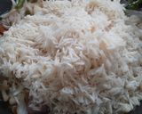 A picture of step 5 of Yam Pulao.