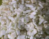 A picture of step 1 of Raw papaya stir fry.