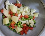 A picture of step 1 of Vegetable pulao.