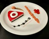 A picture of step 7 of Strawberry Jello Mousse Cake.