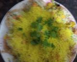 A picture of step 5 of Indian pizza style sevpuri.