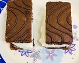 A picture of step 3 of Frozen yoghurt chocolate cake bars.