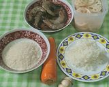 Foto langkah ke 1 dari resep Bubur Udang Akar Teratai (Lotus Root Shrimp Porridge).