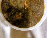 A picture of step 6 of Palak gosht.