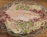 Foto del paso 4 de la receta: Tallarines con salmón 🐟 atún bacon 🐖 y aguacate. 🥑
