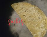 A picture of step 1 of Papad roll chat.