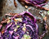 A picture of step 5 of Roasted red cabbage with almond vinaigrette.