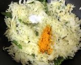 A picture of step 2 of Raw Papaya Sambharo.