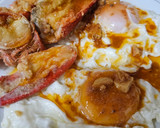 Foto del paso 7 de la receta: Huevos fritos y bogavante frito con vinagreta de jugo de bogavante