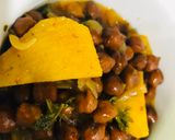 A picture of step 3 of Black channa thaila style.
